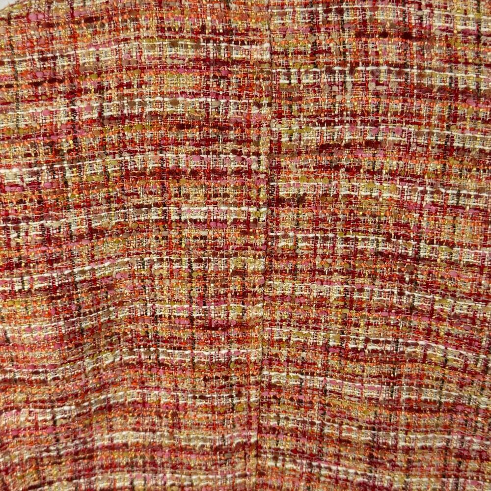 Chico’s Womens Orange Tweed Rhinestone Trim Sophisticated Blazer Jacket 2 | Med - Picture 7 of 13